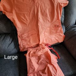 Large Coral Scrub Set 