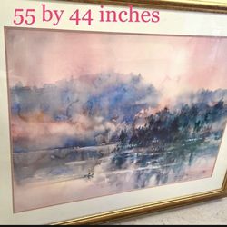 Lithograph called LOONS by the  Mist by Brent Heighton valued at $695