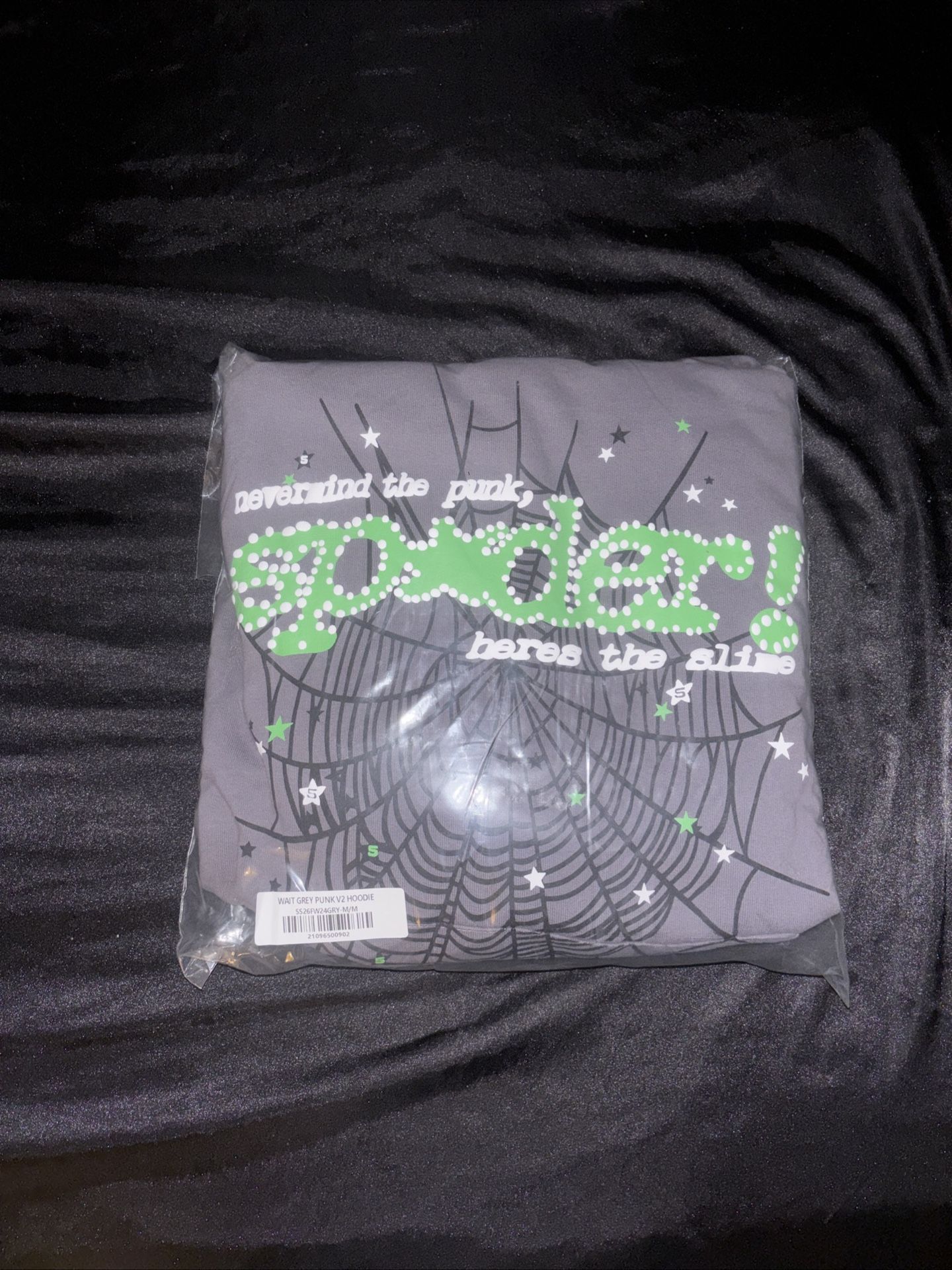 Sp5der Punk V2 Hoodie Slate Grey