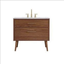 Vanity 30" walnut brown finish