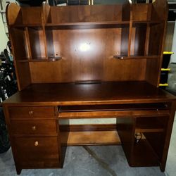 Ethan Allen Desk with Detachable Bookcase