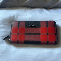 Plaid Coach Slim Wallet 