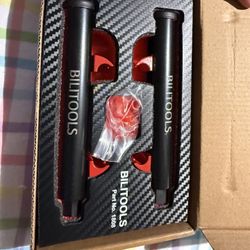 BILITOOLS Motorcycle Shock Spring Compressor Tool Set, Pair of Rear Shock Coil Spring Compressors compatible with Motorcycle & Light ATV, 17mm Wrench,