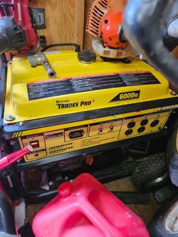 Trades pro generator 6000watts  only 24hours on it