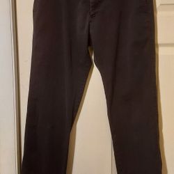 Kenneth Cole Reaction Mens Straight Leg Pants 32x32 Black Flat Front Repreve