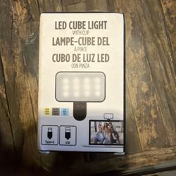 LED Cube Light Phone Computer Selfie Light NEW Black