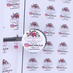 Custom Business logo Stickers ✨