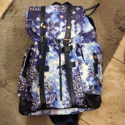 Louis Vuitton Blue Paisley Monogram Backpack 