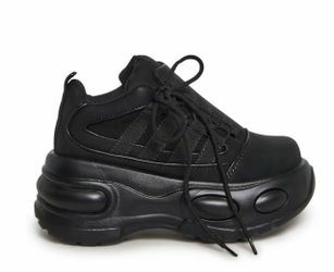 Black Platform Chunky Sneakers size 9