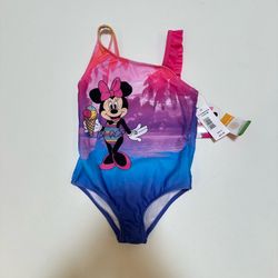 Disney Minnie Mouse Toddler Girl Sz 4T One Piece Swimsuit New