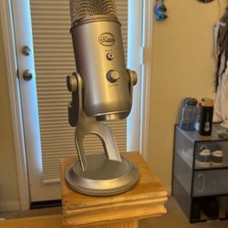 Blue Logitech Yeti Microphone
