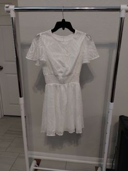 white dress shein size XS