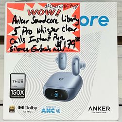 Anker Soundcore Liberty 5 Pro Whisper Clear Calls Instant Pure Silence Earbuds New