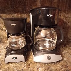 Mr Coffee Coffee Makers Large & Mini $20 Each Or Both FOR $35