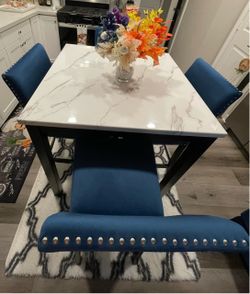 Blue Velvet Dinning Room - Price Negotiable