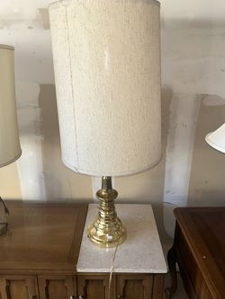 Gold Big Shade Lamp