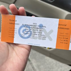 Strawberry Festival Tickets (x 3)