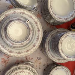 Vintage  Antique Noritake China Dishes Dinnerware Set - 69 pcs