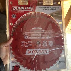Diablo 10” 40-Tooth General Purpose Wood Saw Blade – open box 2 blades