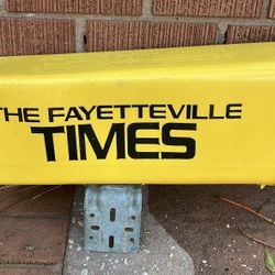 Vintage Fayetteville N.C. Times Newspaper Plastic Tube Delivery Box w/Brkt.