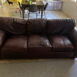Plush Leather Couch