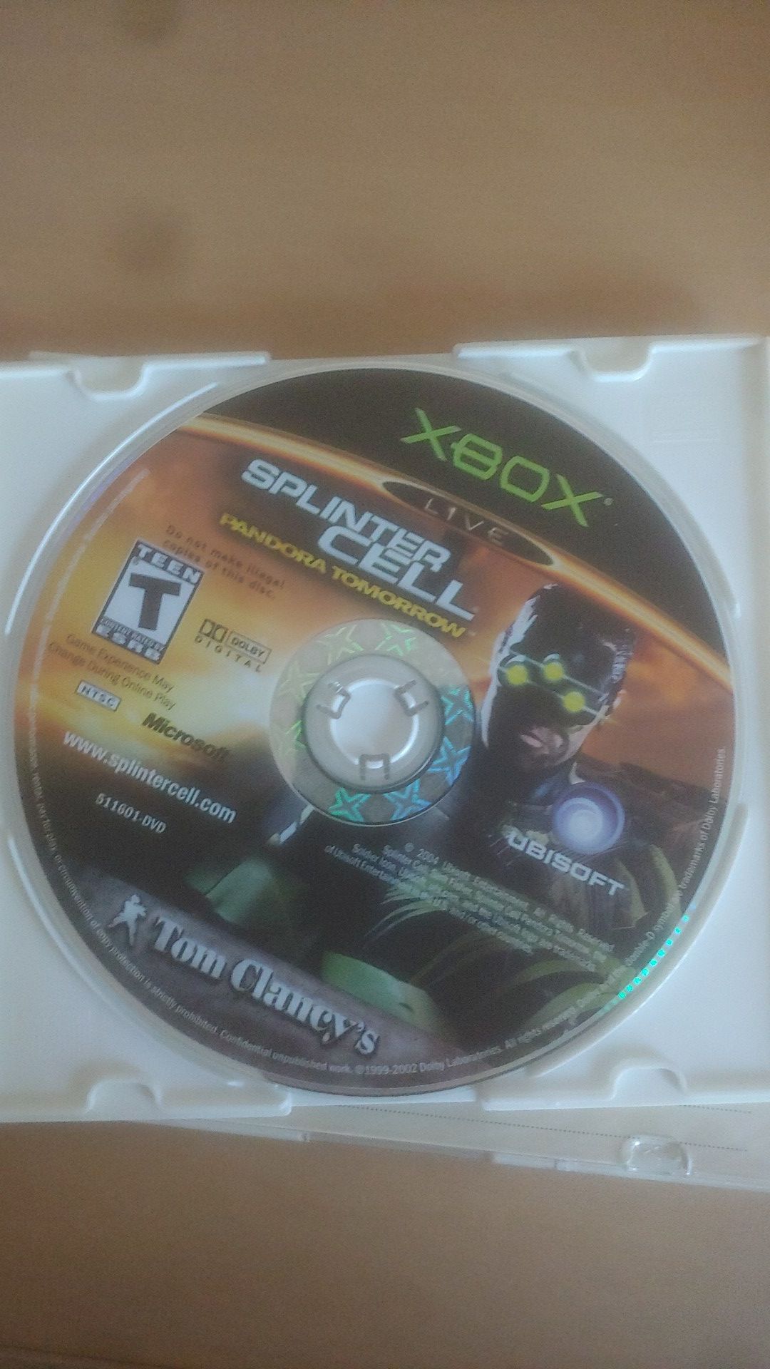 Splinter Cell Pandora Tomorrow Xbox Game