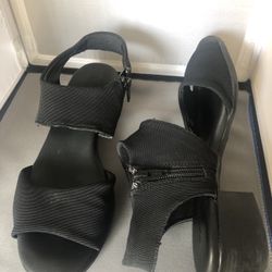 Womens Shoes Alex Marie Sz 7 Black Sandals