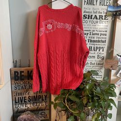 Walt Disney World 2023 Red  Christmas Holiday Pullover Sweater Spirit Jersey