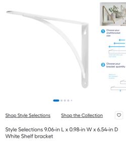 White shelf bracket