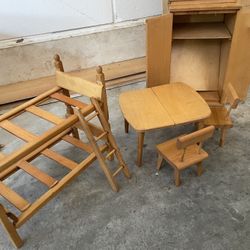 Antique Handcrafted Doll Furniture 