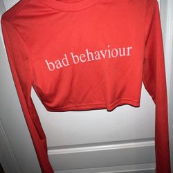 Bad Behavior, Crop Long Sleeve Top