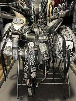 Monturas Charras Para Caballos 100% Piel 