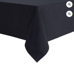 Mainstays Yale Fabric Tablecloth, Black, 60"W x 102"L Rectangle