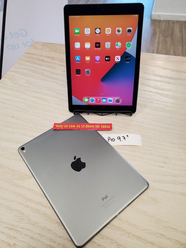 Apple IPad Pro 9.7" - $1 DOWN TODAY, NO CREDIT NEEDED