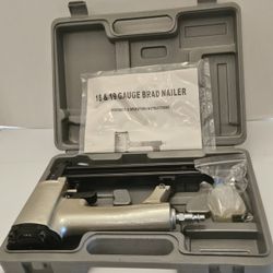 18 & 19 Gauge Used Brad Nailer Air Gun with operating manual