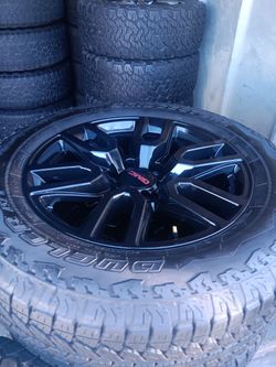 2026 NEW OEM ORIGINAL TAKEOFFS 20 INCH GMC SIERRA AT4 TIRES BRIDGESTONE ALL-TERRAIN NEW 100 % $ 1699 