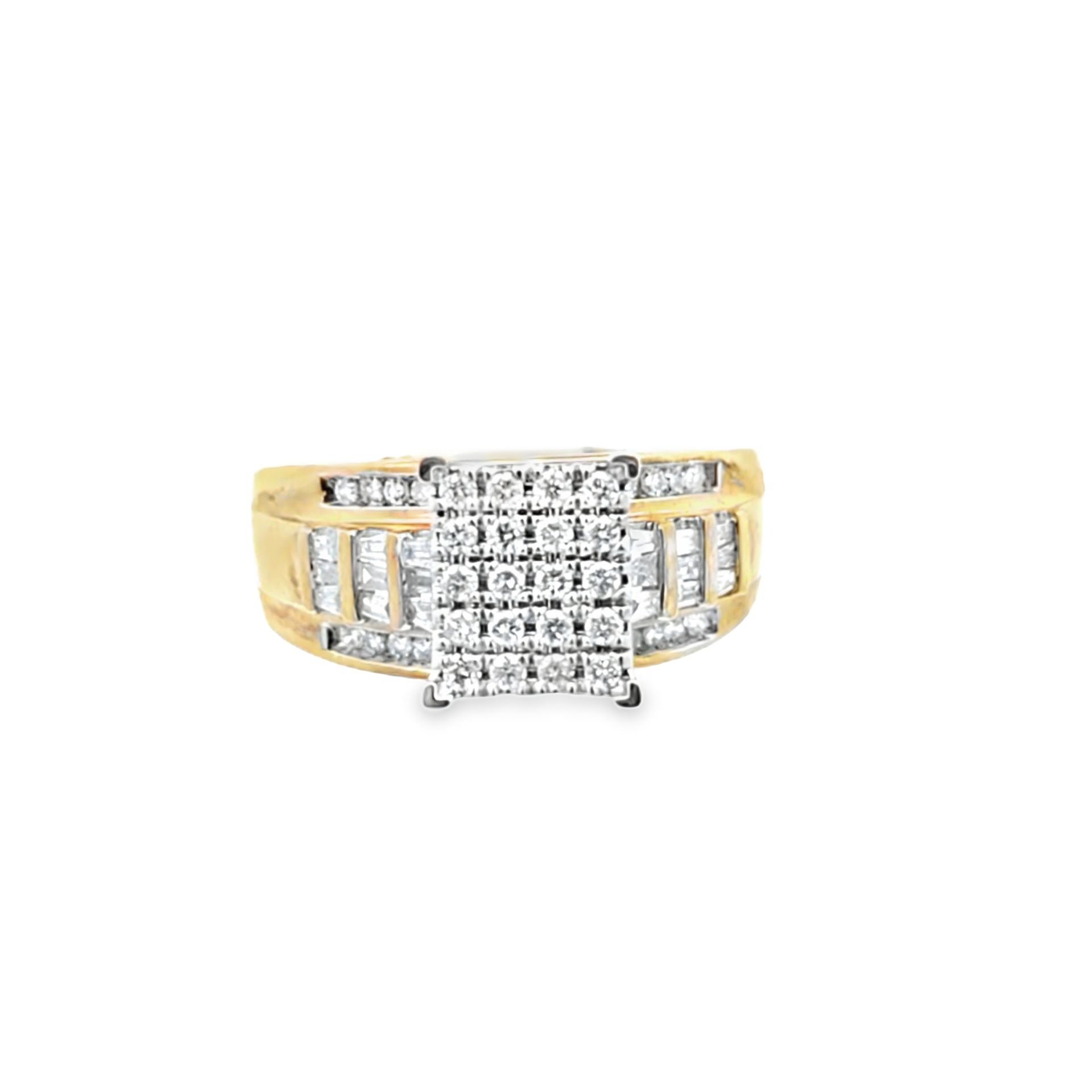10K Cinderalla Style Diamond Ring with 0.5 CTW