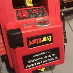 Everstart 750 Peak Amps Jump Start And Air Compressor 