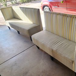 Two High Back Sofas Couches