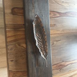 Wooden decor tray, 36 inches long