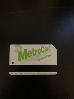 student metro card for the whole year!!