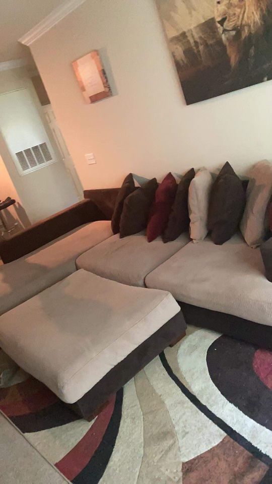 Large Sectional Sofa & Ottoman 