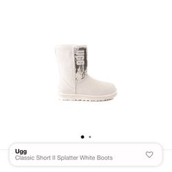 Brand New white Classic Short Splatter Uggs