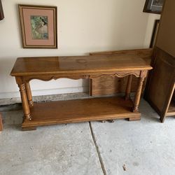 Oak Foyer Table