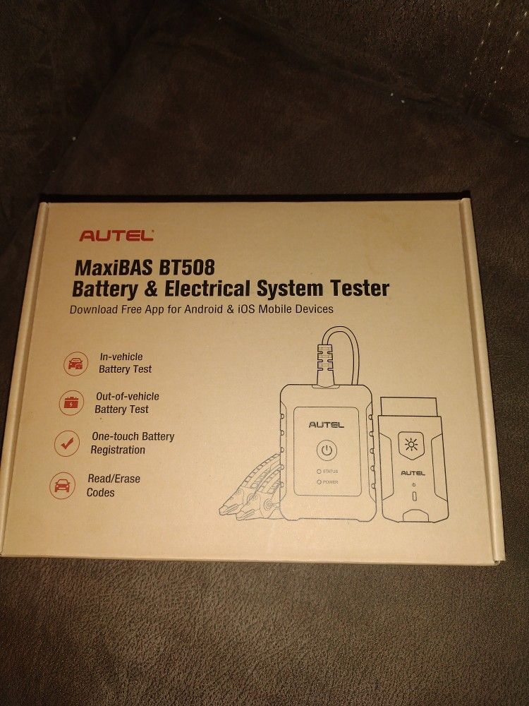 New Autel Bt508 Battery Tester Diagnostic Obd2