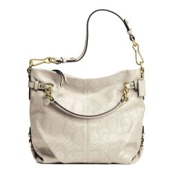 Authentic White Leather Coach Purse