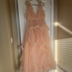Blush pink tulle photo shoot dress, XL