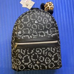 Disney Parks Animal Kingdom (similar to Loungefly) Mickey Mouse Leopard Print Mini Backpacks - NWTs 