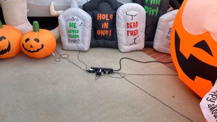 Halloween inflatable lot