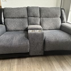 Reclining loveseat with matching chair